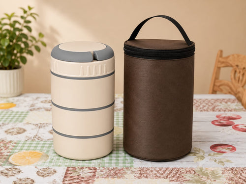 Anjani 3-Layer Bento Lunch Box with Carry Bag 🍱