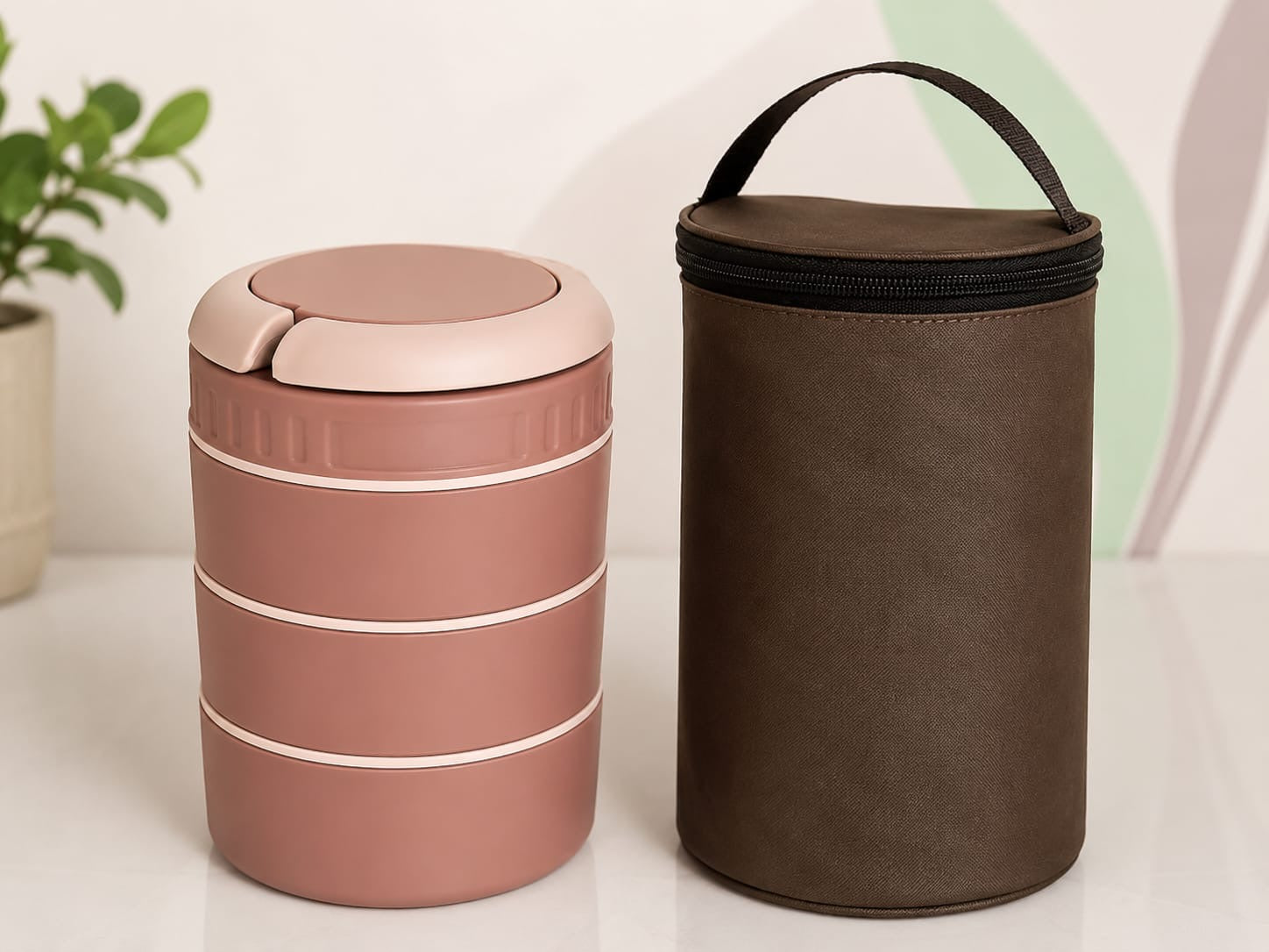 Anjani 3-Layer Bento Lunch Box with Carry Bag 🍱