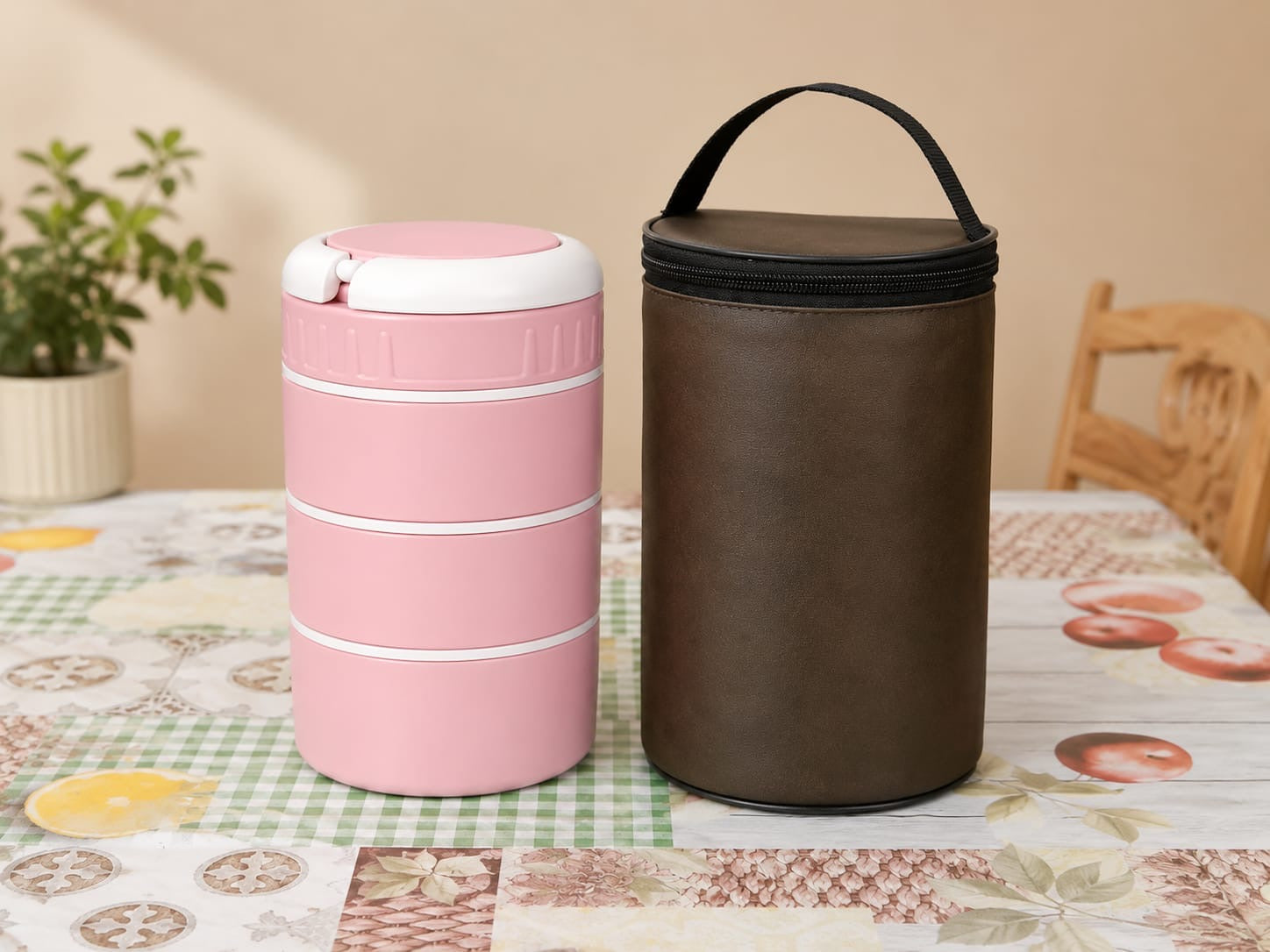 Anjani 3-Layer Bento Lunch Box with Carry Bag 🍱